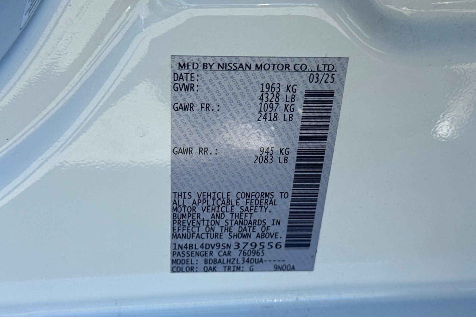 Used 2025 Nissan Altima 2.5 SV FWD image 28