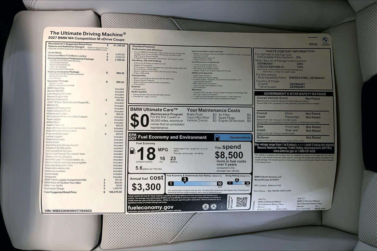New 2027 BMW M4 xDrive Competition AWD/4WD image 22