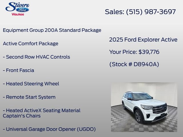 Used 2025 Ford Explorer Active w/ Active Comfort Package AWD/4WD image 8