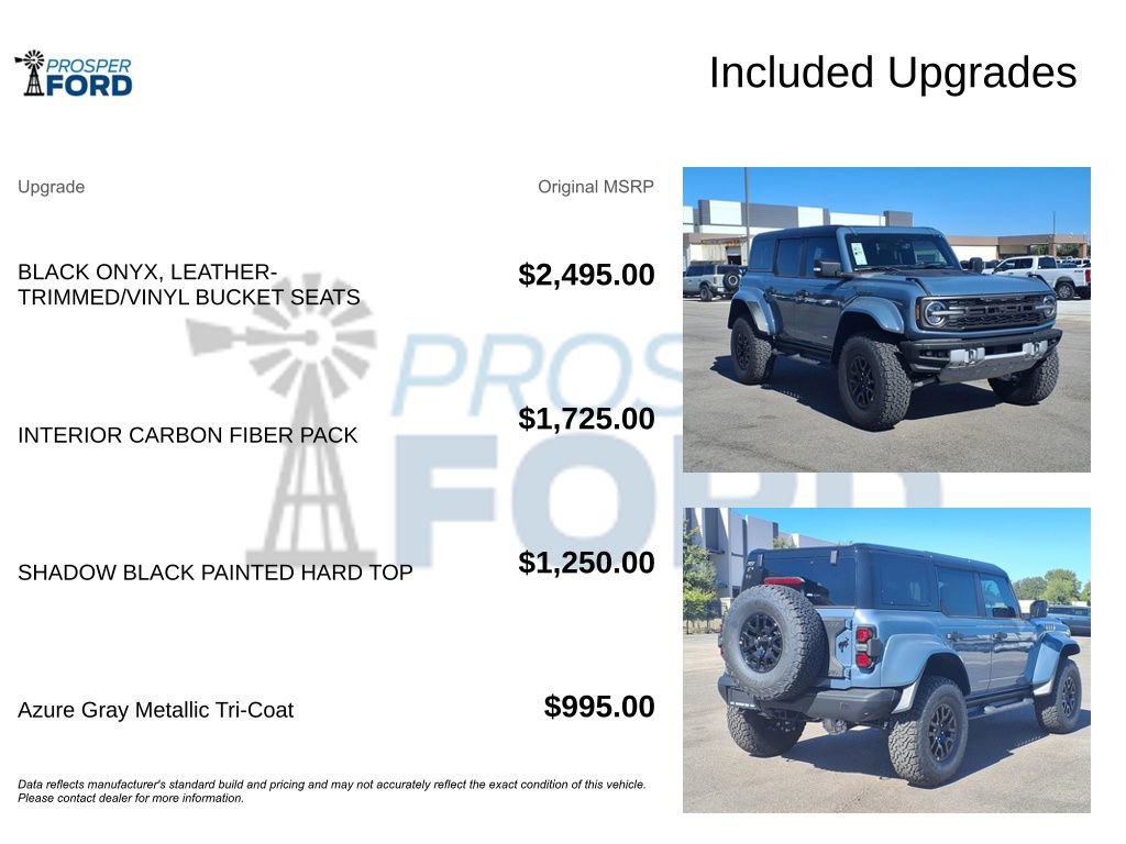 New 2025 Ford Bronco Raptor w/ Interior Carbon Fiber Pack image 35