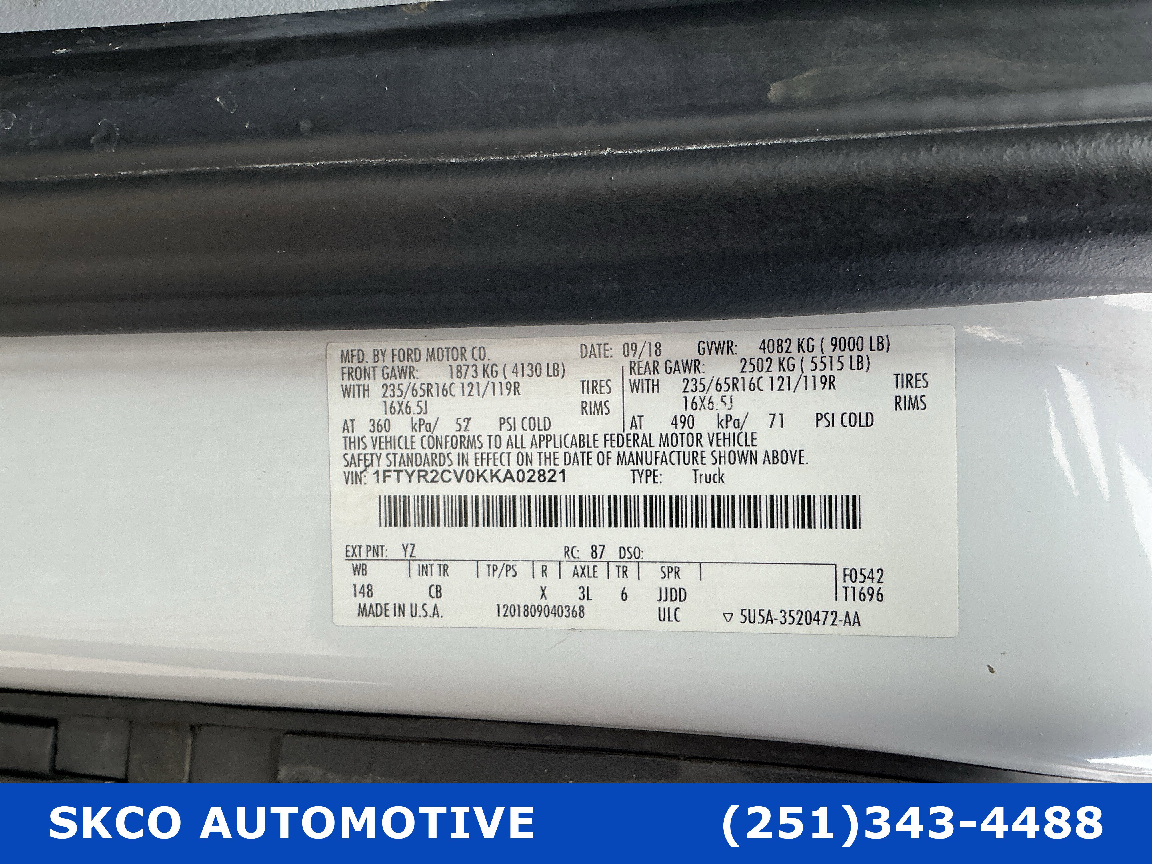 Used 2019 Ford Transit 250 148 Medium Roof w/ Exterior Upgrade Package image 28