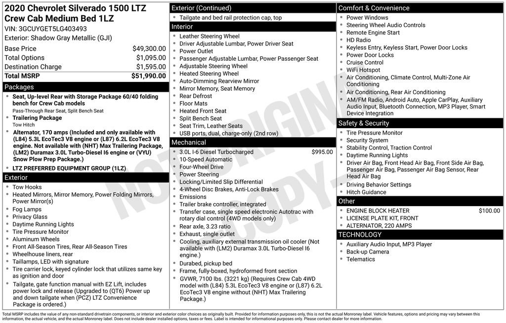 Used 2020 Chevrolet Silverado 1500 LTZ image 3