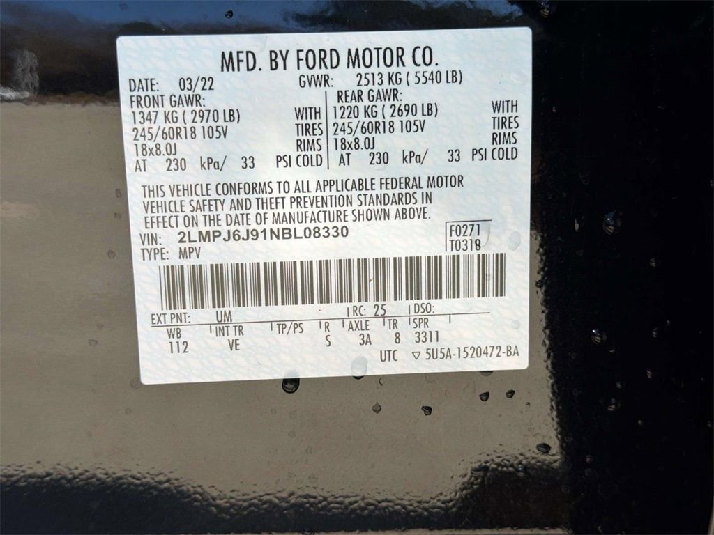 Used 2022 Lincoln Nautilus Standard image 20