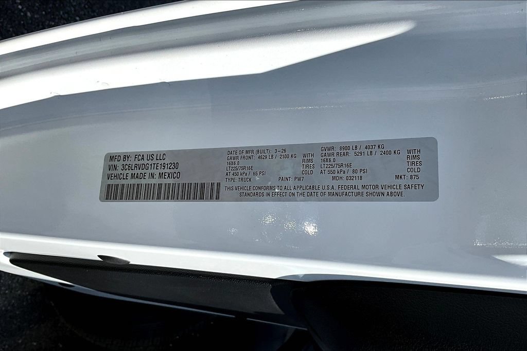 New 2026 RAM ProMaster 2500 w/ Storage Group FWD image 13