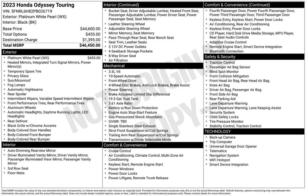 Used 2023 Honda Odyssey Touring image 45