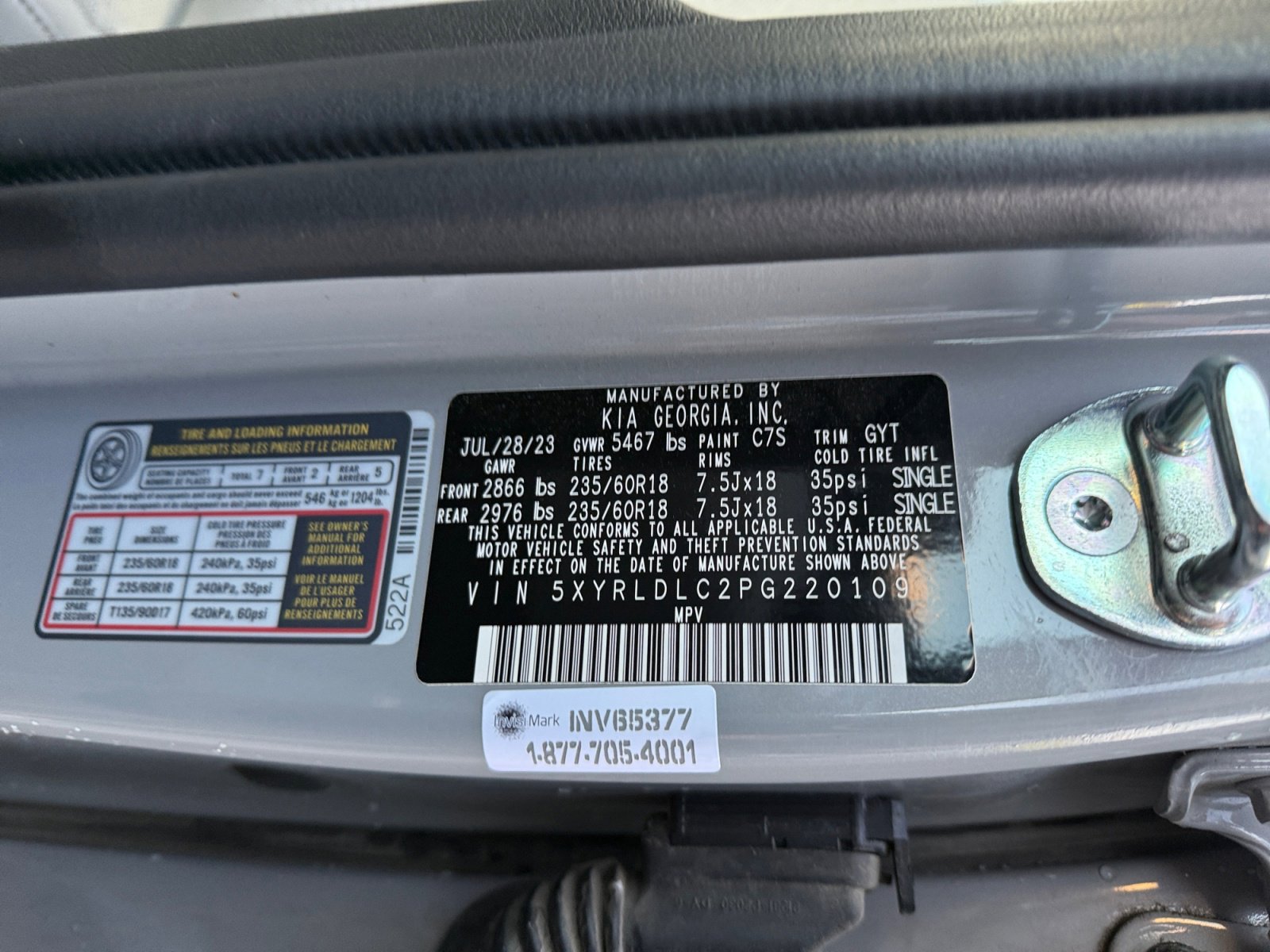 Used 2023 Kia Sorento S w/ Panoramic Sunroof Package image 27