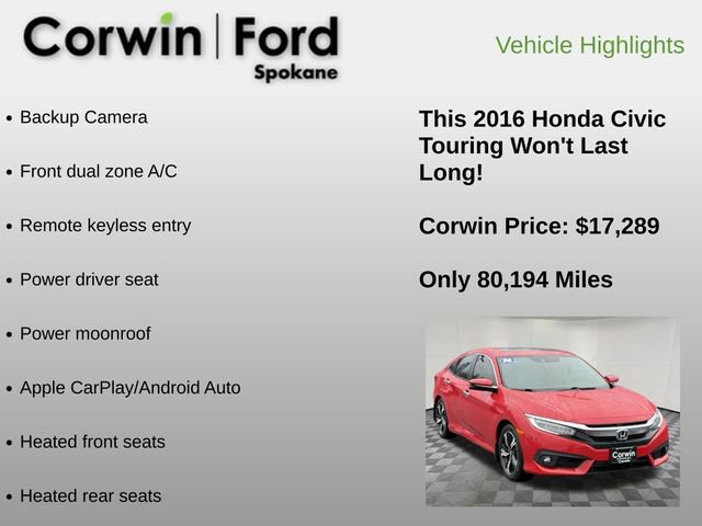 Used 2016 Honda Civic Touring image 6