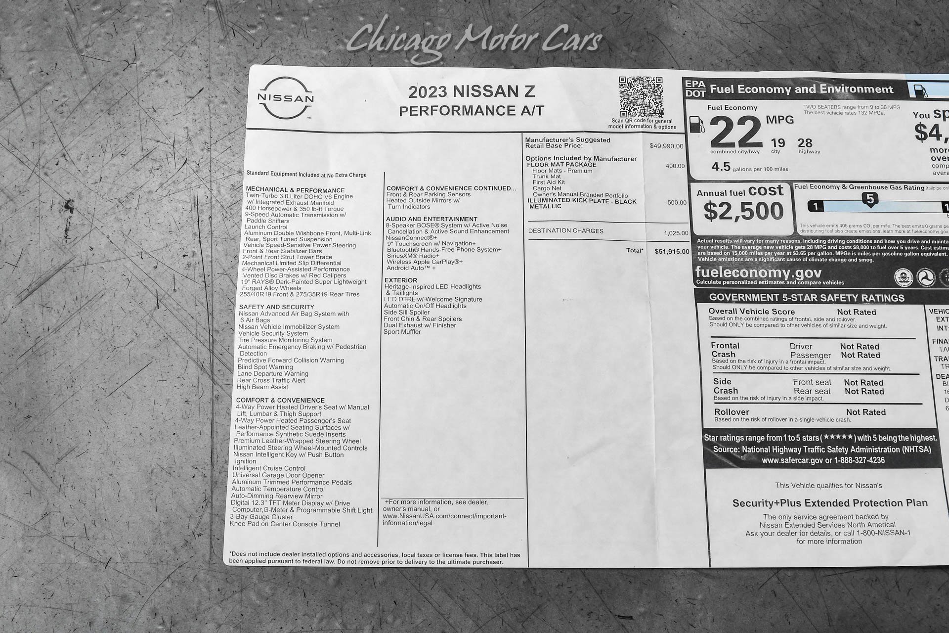 Used 2023 Nissan Z w/ Floor Mat Package (L93) RWD image 48