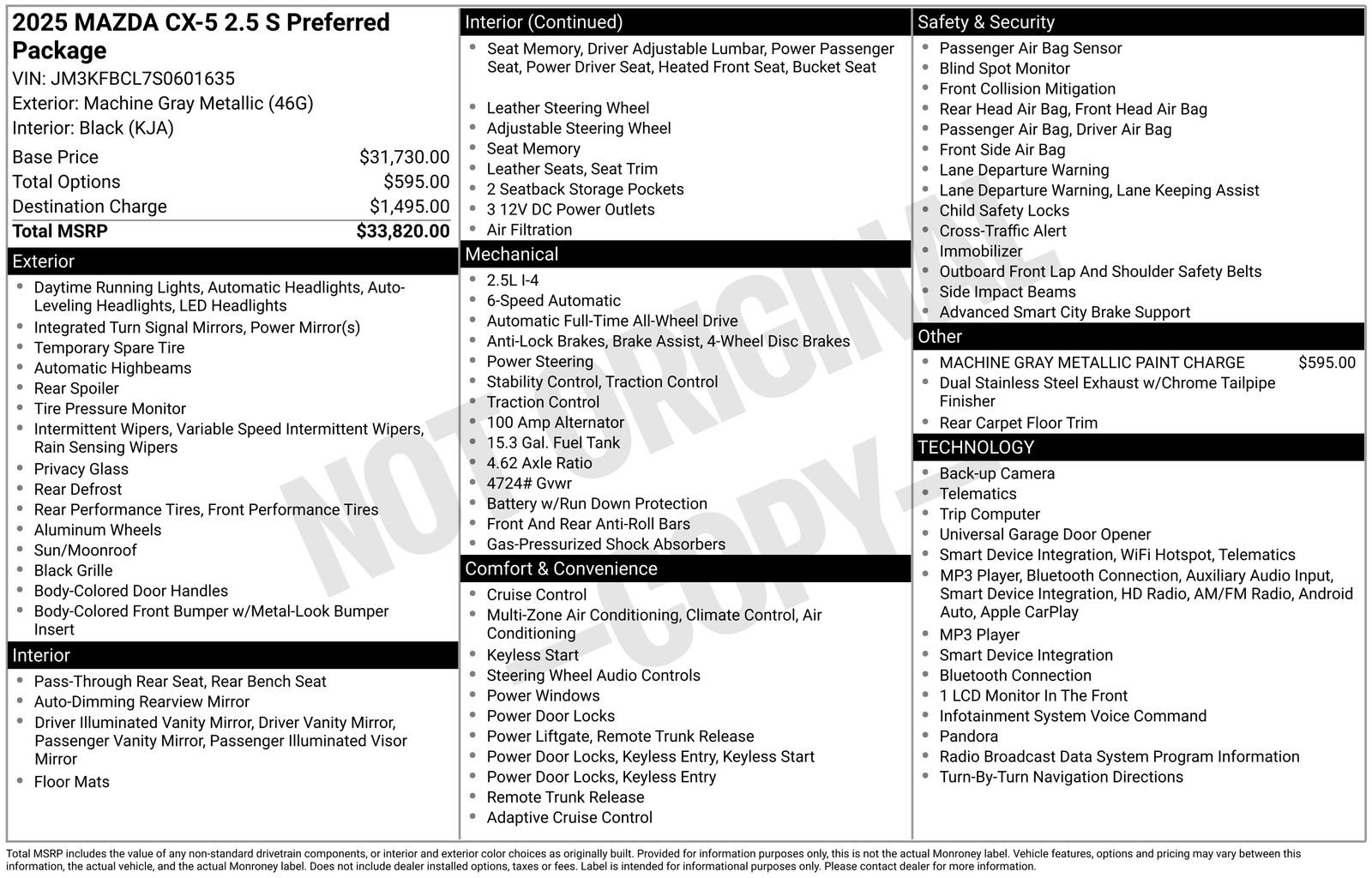 Certified 2025 MAZDA CX-5 AWD 2.5 S w/ Preferred Package image 25