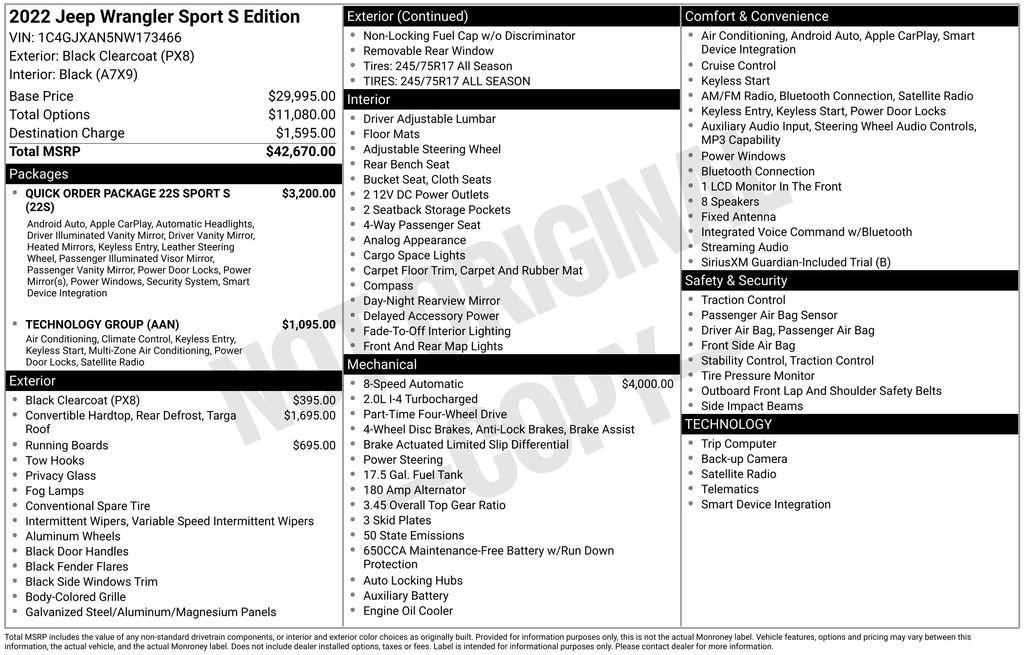 Used 2022 Jeep Wrangler Sport S image 10