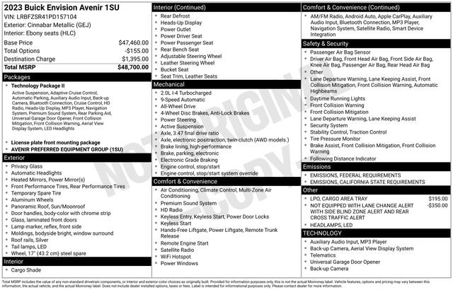 Used 2023 Buick Envision Avenir image 6