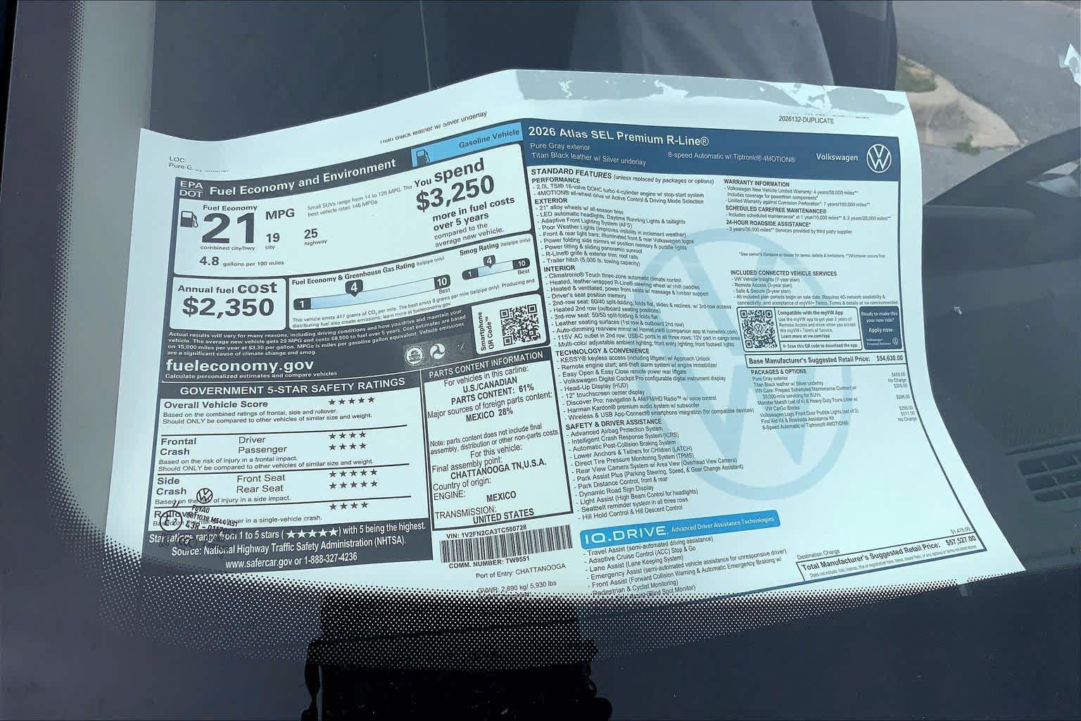 New 2026 Volkswagen Atlas SEL Premium R-Line AWD/4WD image 21