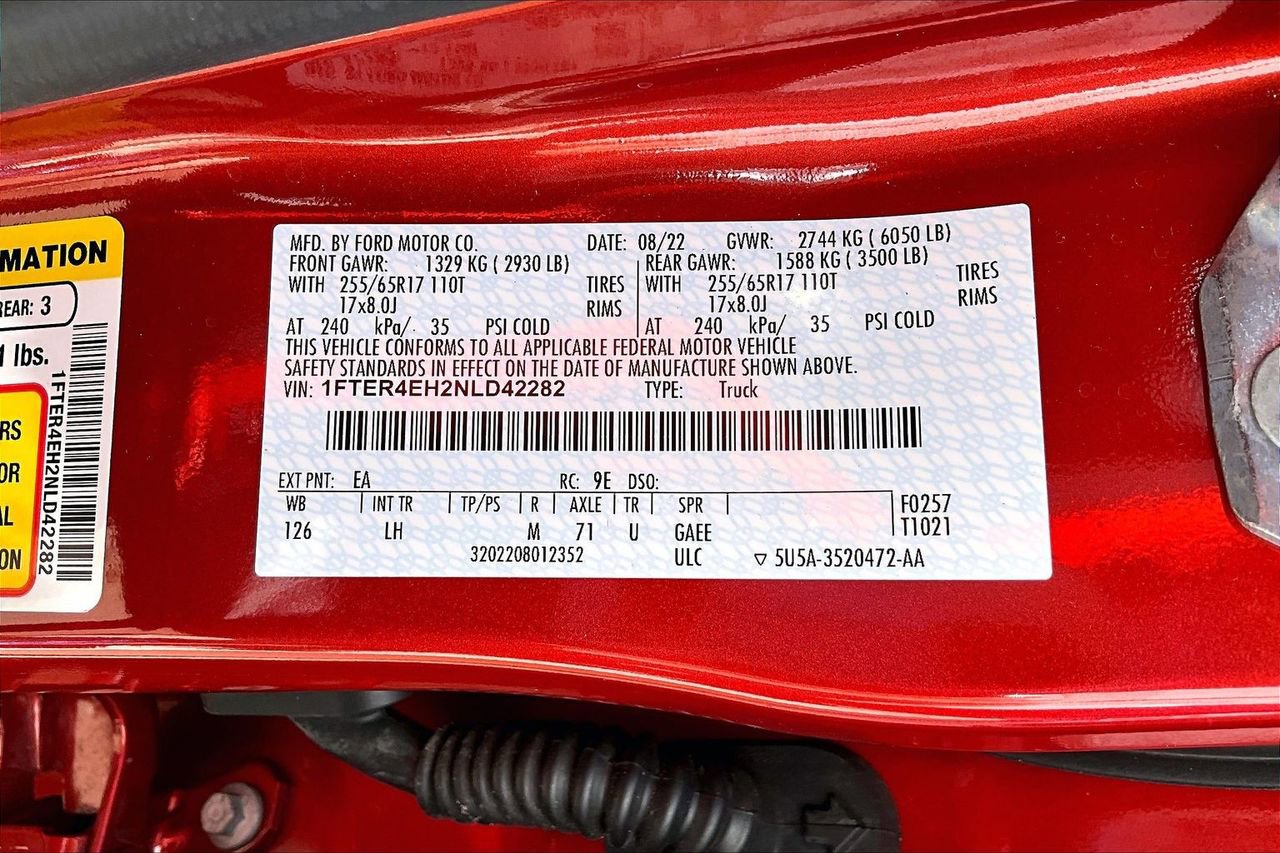 Used 2022 Ford Ranger XLT w/ Equipment Group 301A Mid image 16