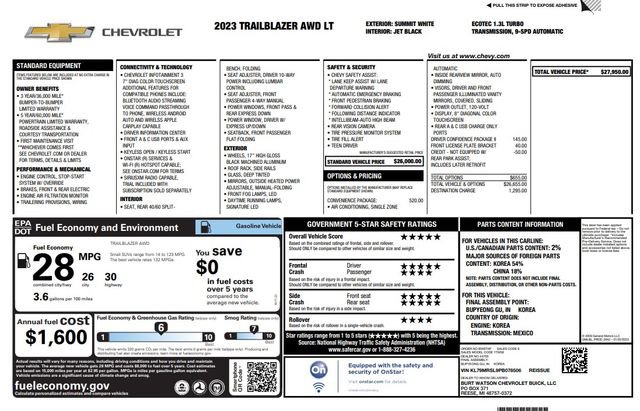 Used 2023 Chevrolet TrailBlazer LT w/ Convenience Package image 20