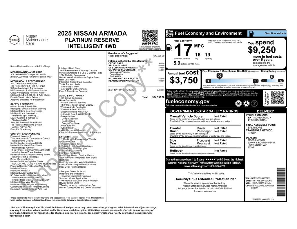 Used 2025 Nissan Armada Platinum Reserve AWD/4WD image 42