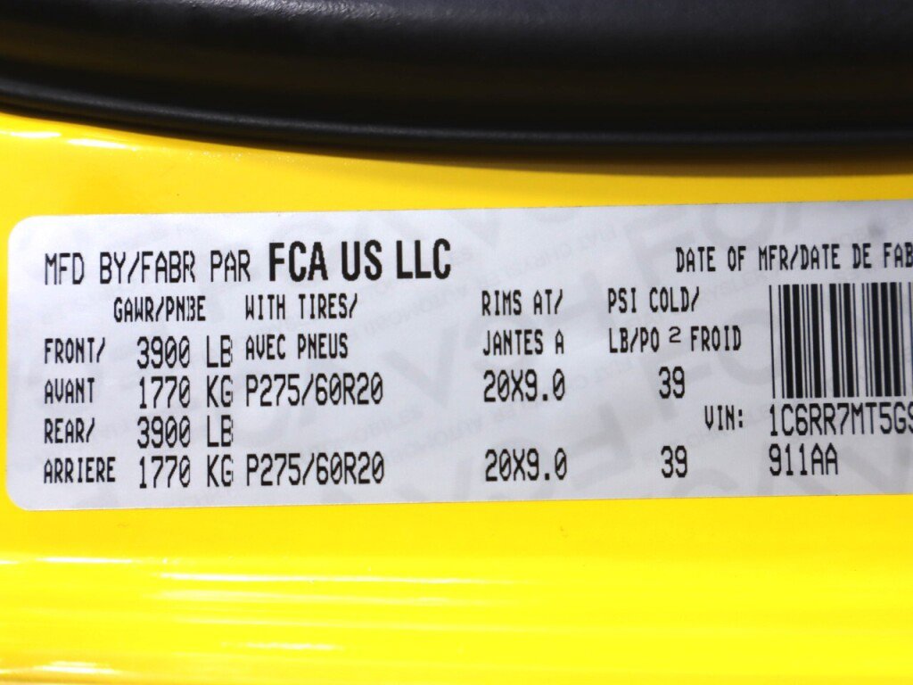 Used 2016 RAM 1500 Sport w/ Stinger Yellow Sport Package image 46