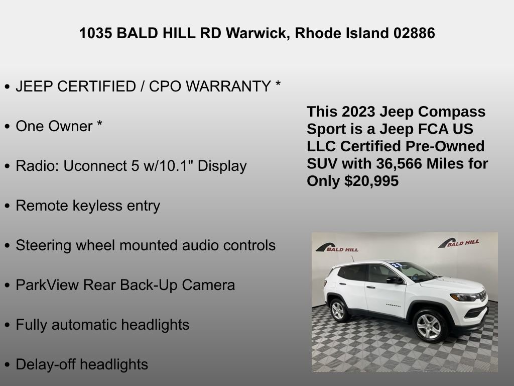 Certified 2023 Jeep Compass Sport image 7