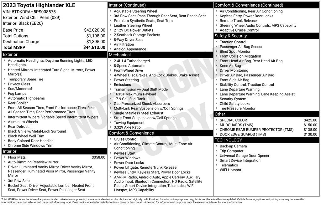 Used 2023 Toyota Highlander XLE FWD image 28