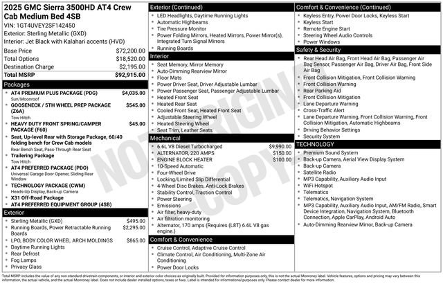 Used 2025 GMC Sierra 3500 AT4 w/ AT4 Premium Plus Package AWD/4WD image 3