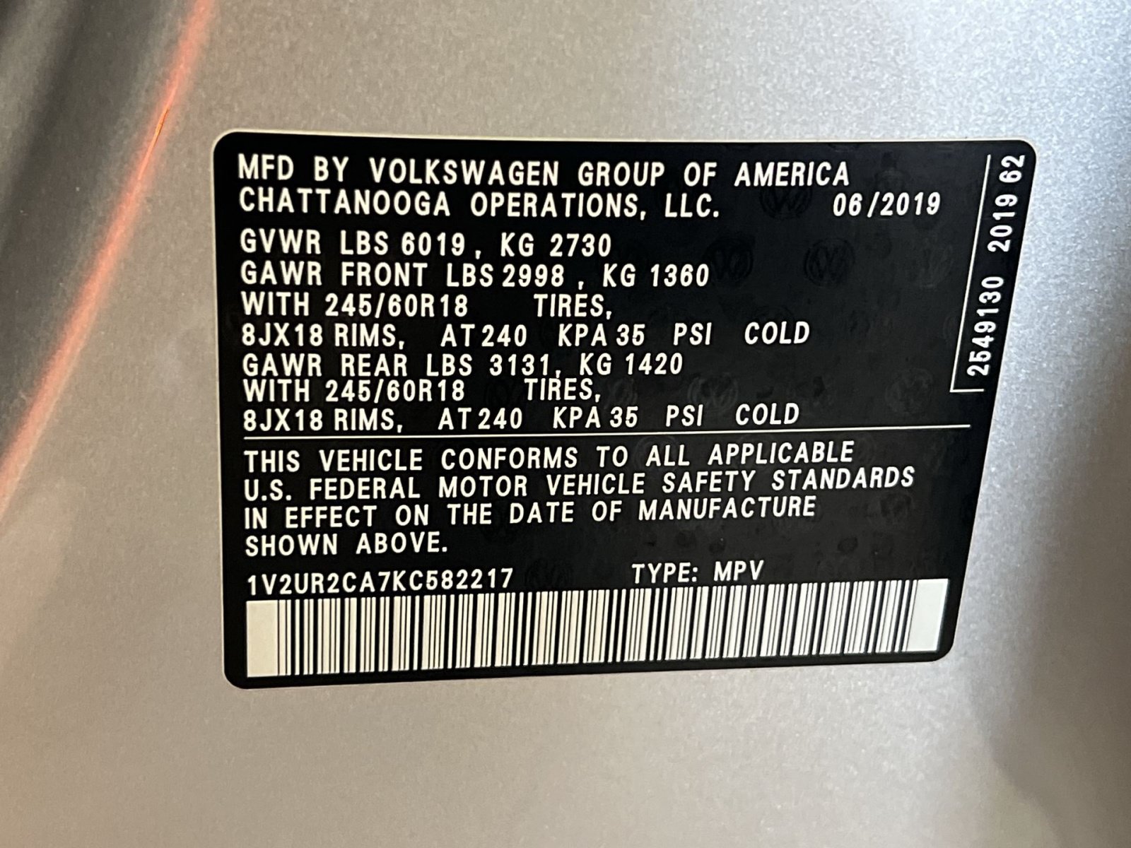 Used 2019 Volkswagen Atlas SE AWD/4WD image 40