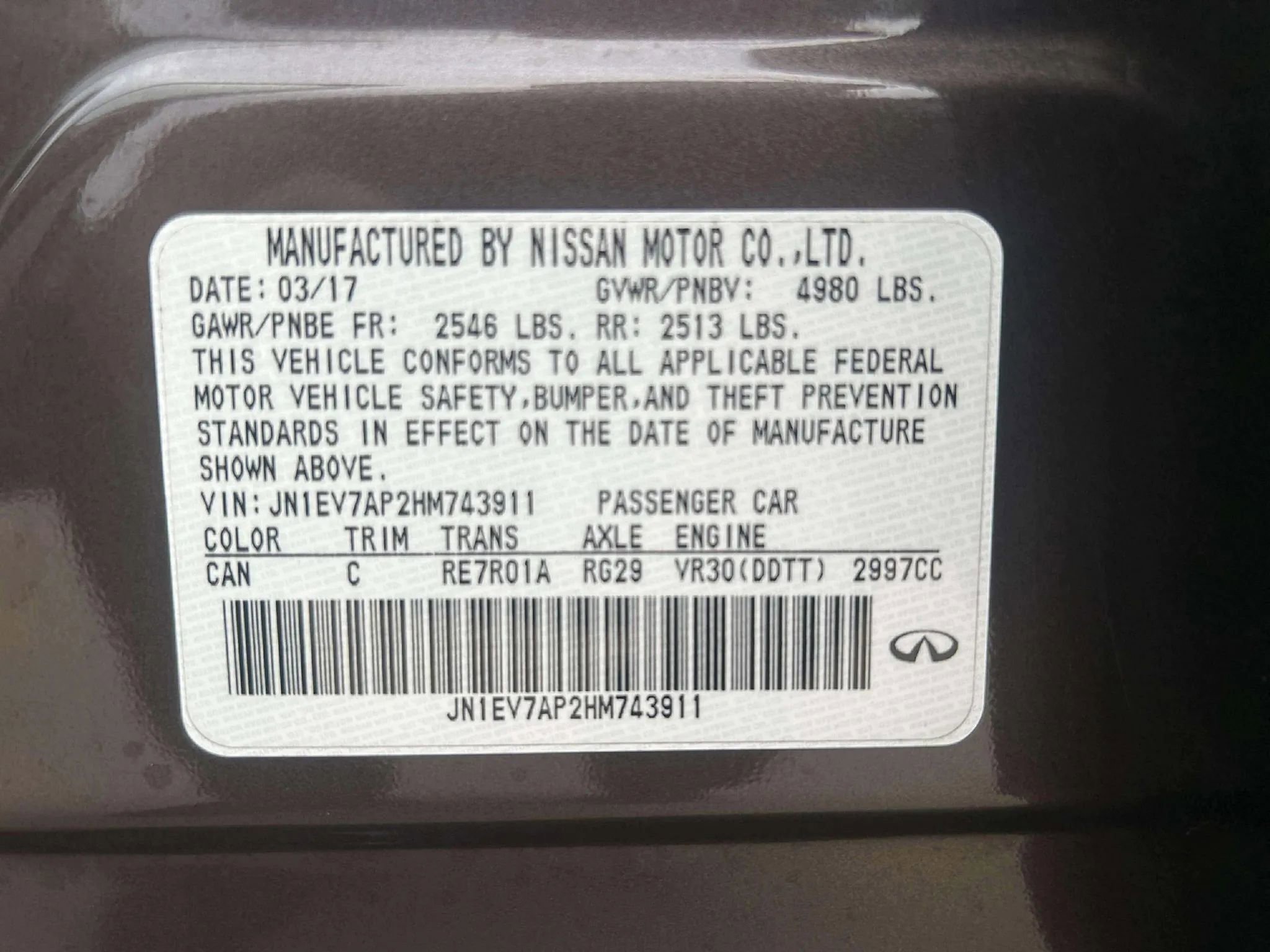 Used 2017 INFINITI Q50 3.0t Premium w/ 3.0T Premium Plus Package image 28