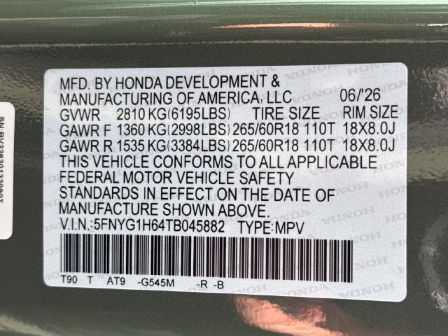 Certified 2026 Honda Pilot TrailSport image 19