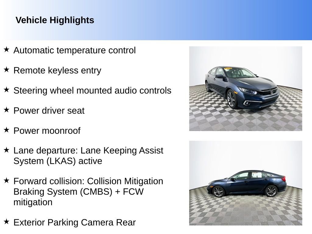 Used 2020 Honda Civic EX-L image 2