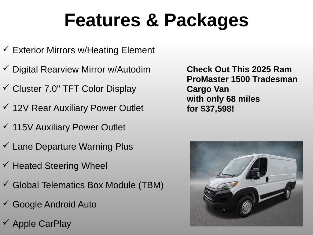 Used 2025 RAM ProMaster 1500 w/ Premium Convenience Group FWD image 18