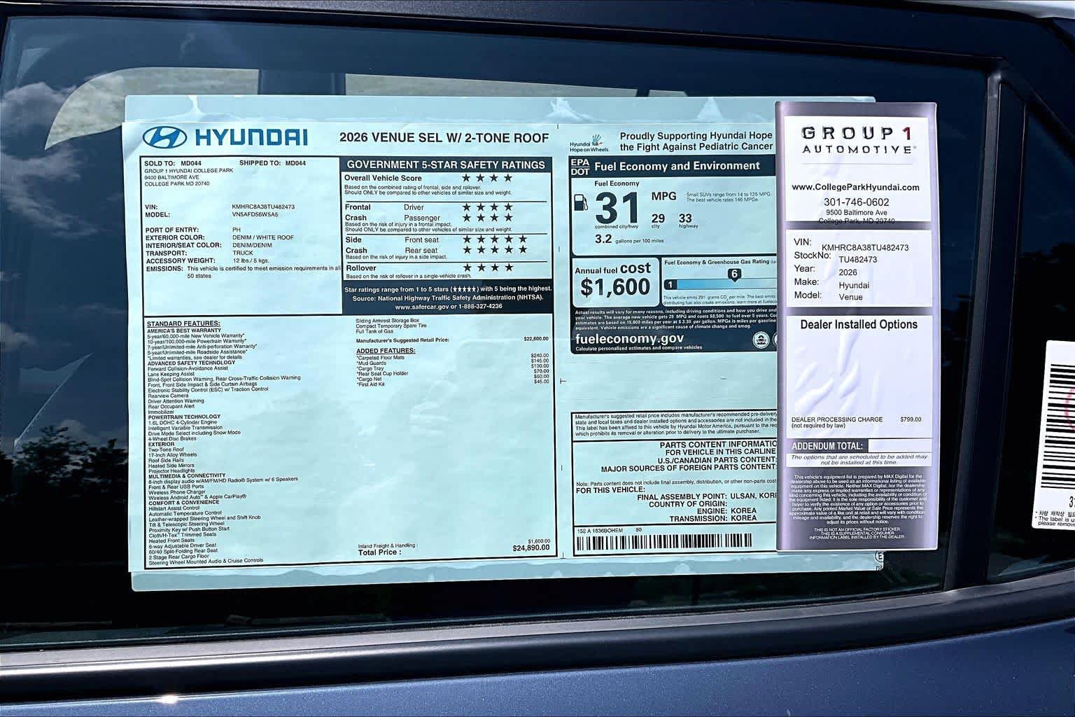 New 2026 Hyundai Venue SEL FWD image 19