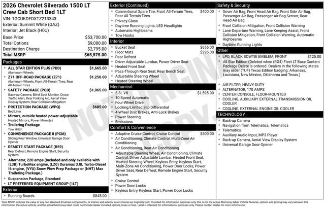 New 2026 Chevrolet Silverado 1500 LT w/ All Star Edition Plus image 4