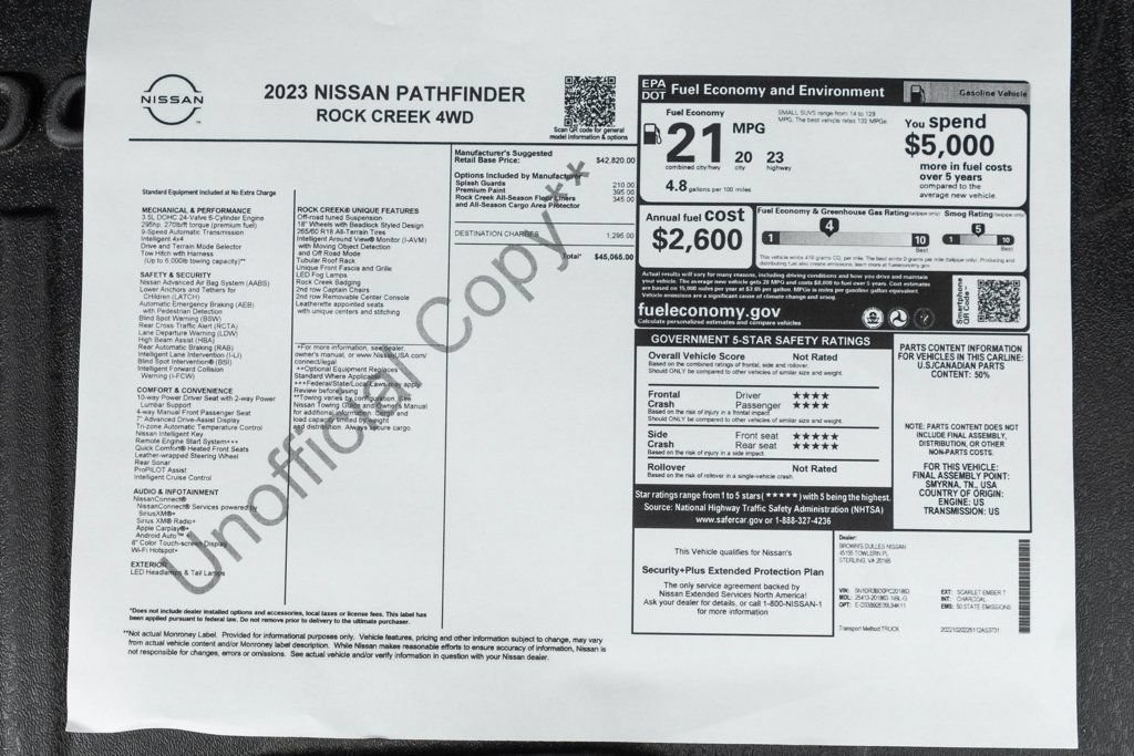 Used 2023 Nissan Pathfinder Rock Creek AWD/4WD image 45