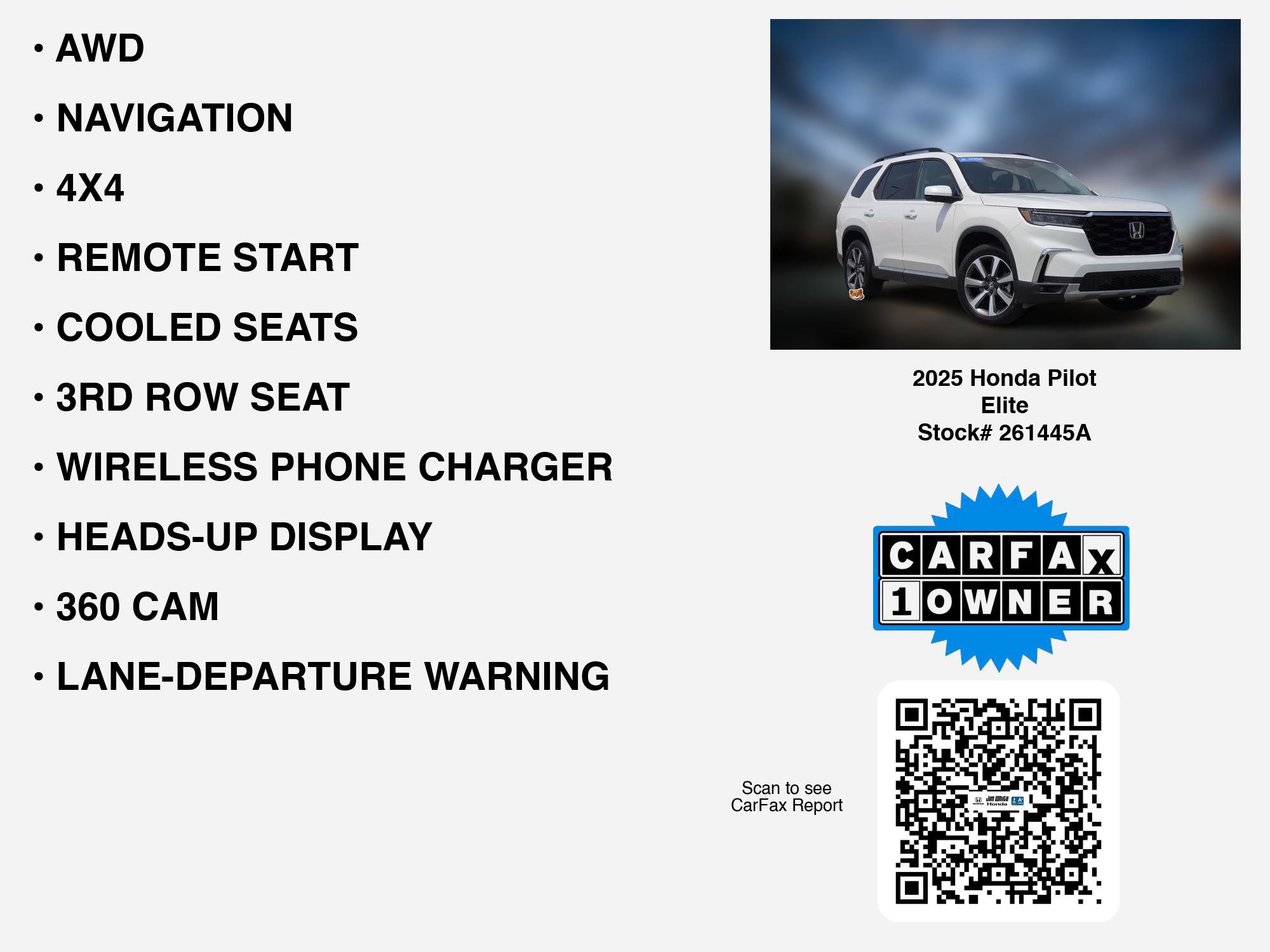 Certified 2025 Honda Pilot Elite image 36