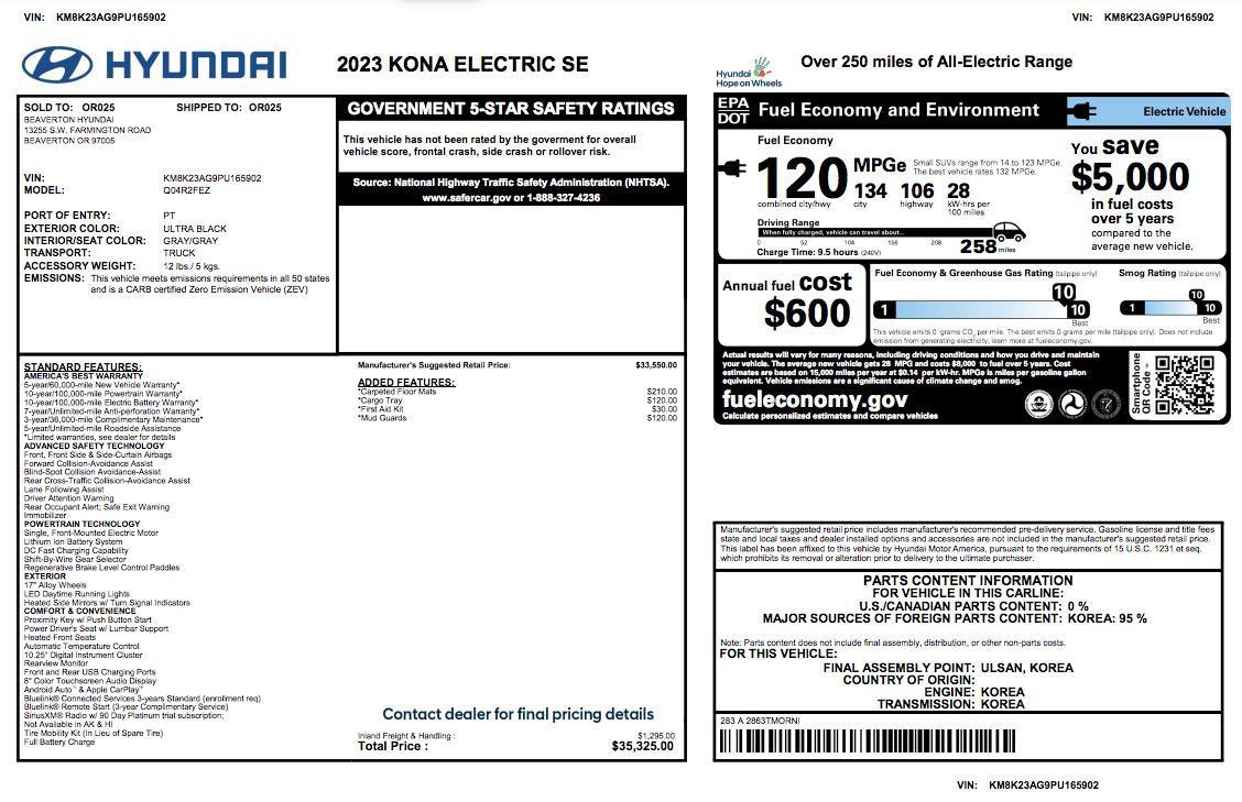 Used 2023 Hyundai Kona SE image 7