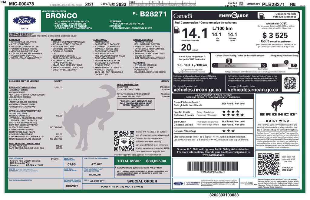 Used 2023 Ford Bronco Wildtrak AWD/4WD image 41