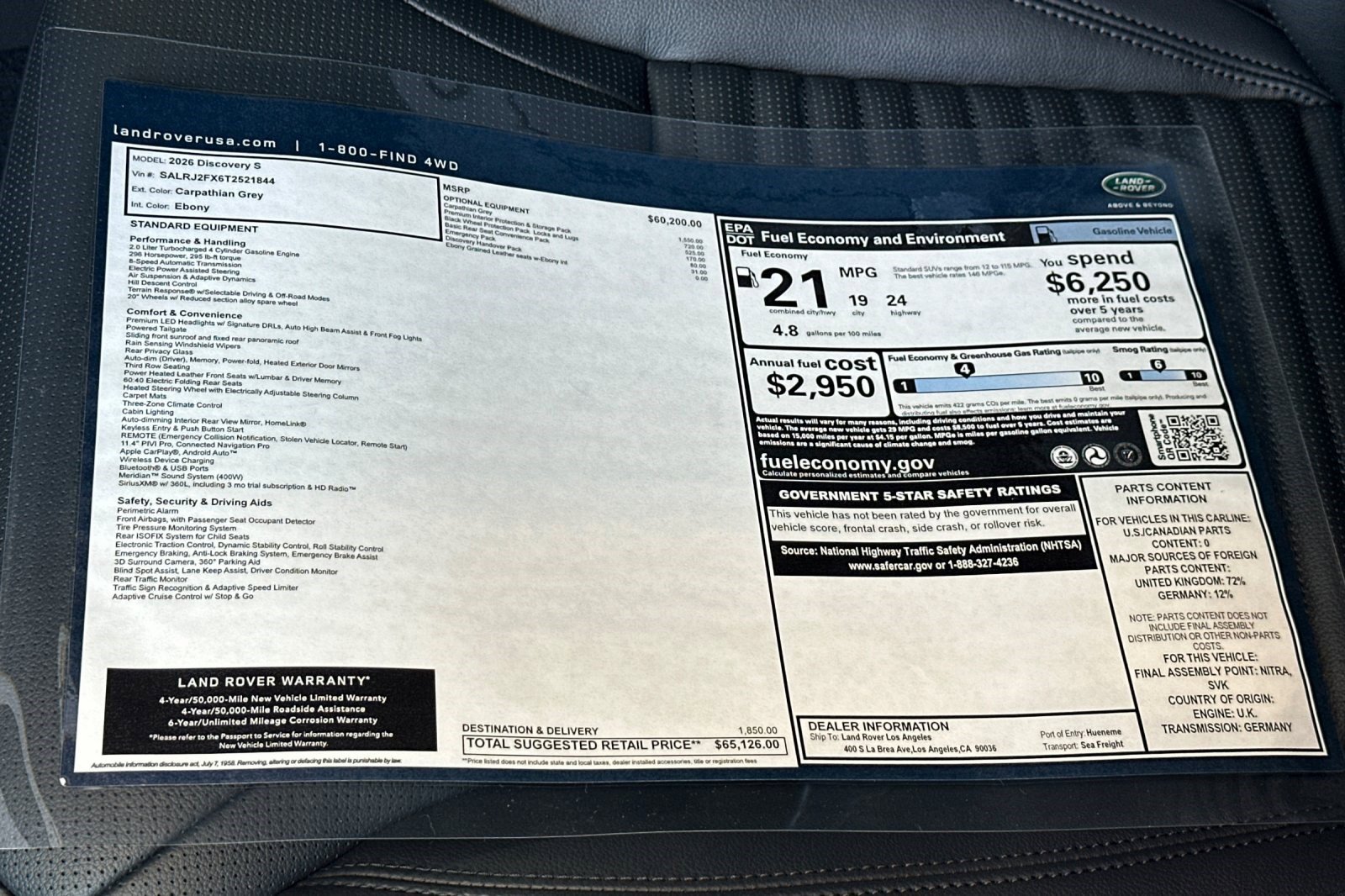 New 2026 Land Rover Discovery S image 29