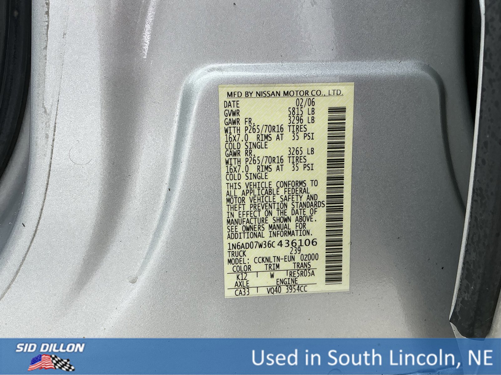 Used 2006 Nissan Frontier SE w/ (P01) Power Pkg image 16