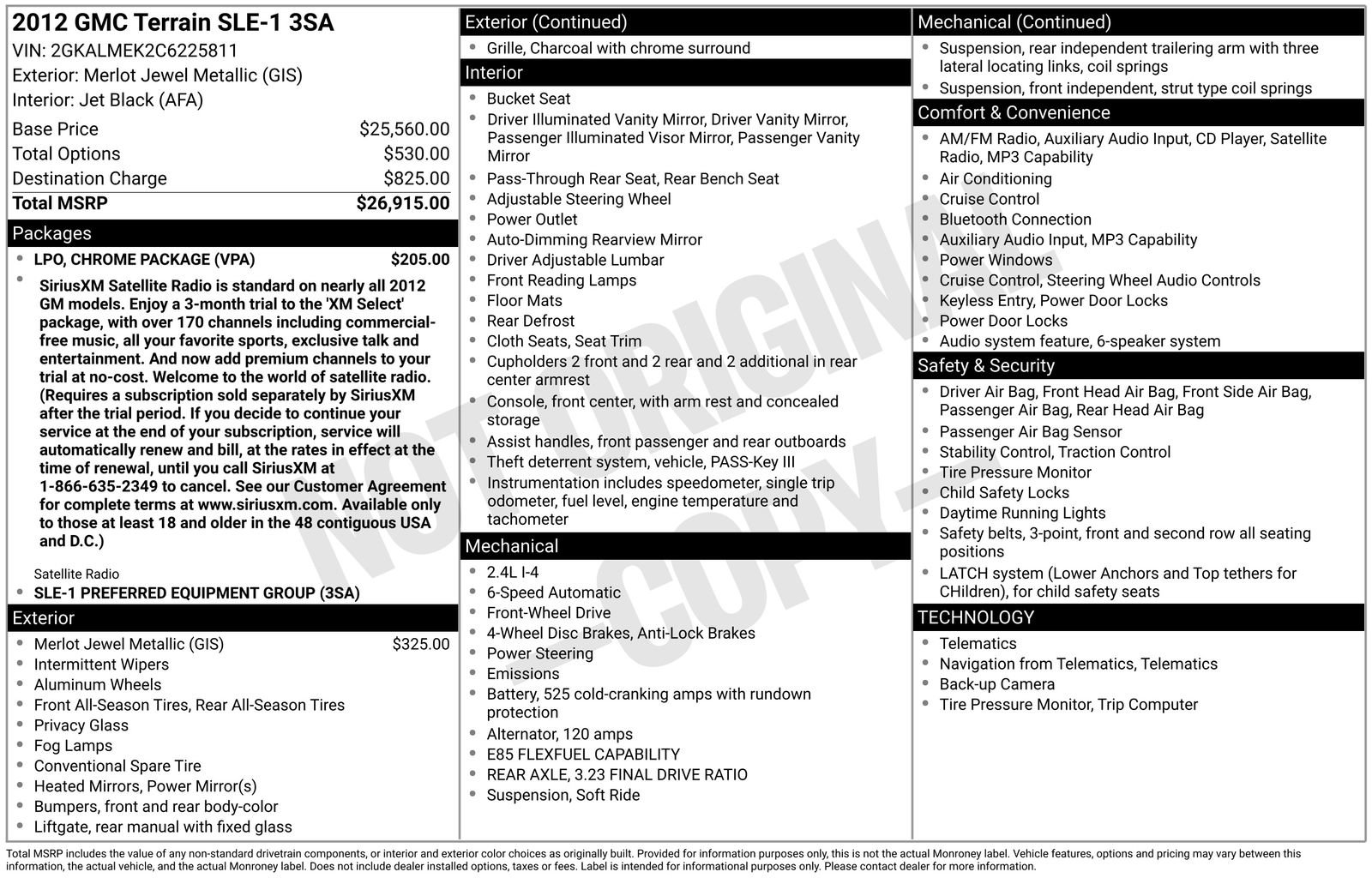 Used 2012 GMC Terrain SLE w/ LPO, Chrome Package FWD image 26