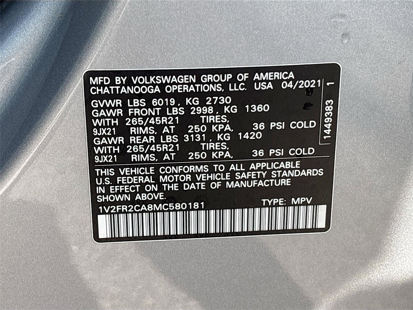 Used 2021 Volkswagen Atlas SEL Premium image 38