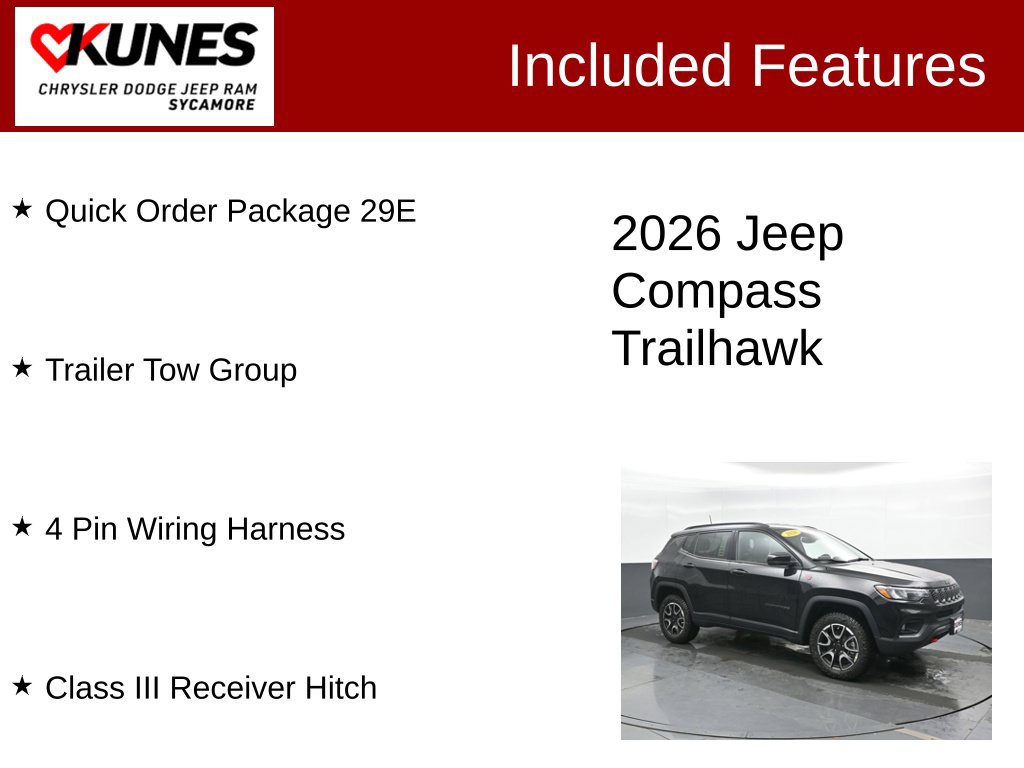 New 2026 Jeep Compass Trailhawk w/ Trailer Tow Group AWD/4WD image 2