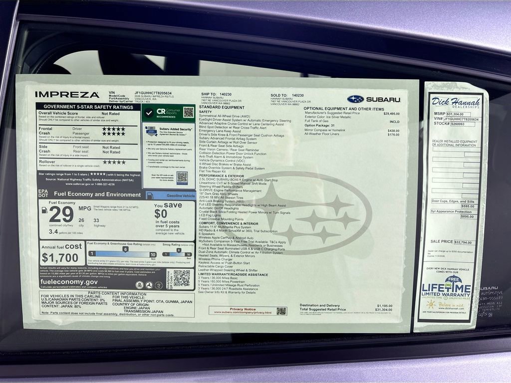 New 2026 Subaru Impreza RS image 23