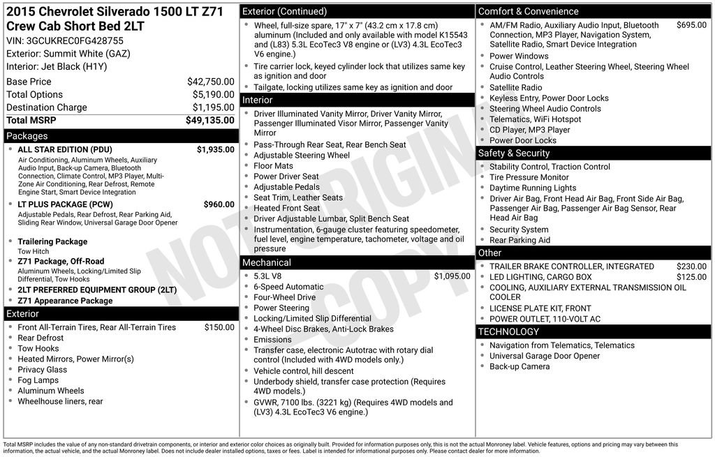 Used 2015 Chevrolet Silverado 1500 LT w/ All Star Edition image 9