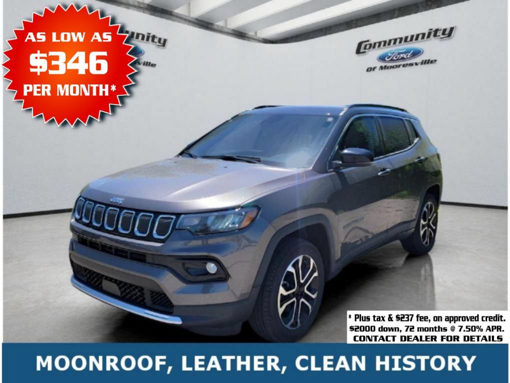 Used 2022 Jeep Compass Limited w/ Sun and Sound Group AWD/4WD image 1