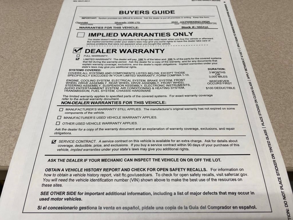 Used 2022 Chevrolet Silverado 1500 Custom w/ Safety Confidence Package RWD image 30