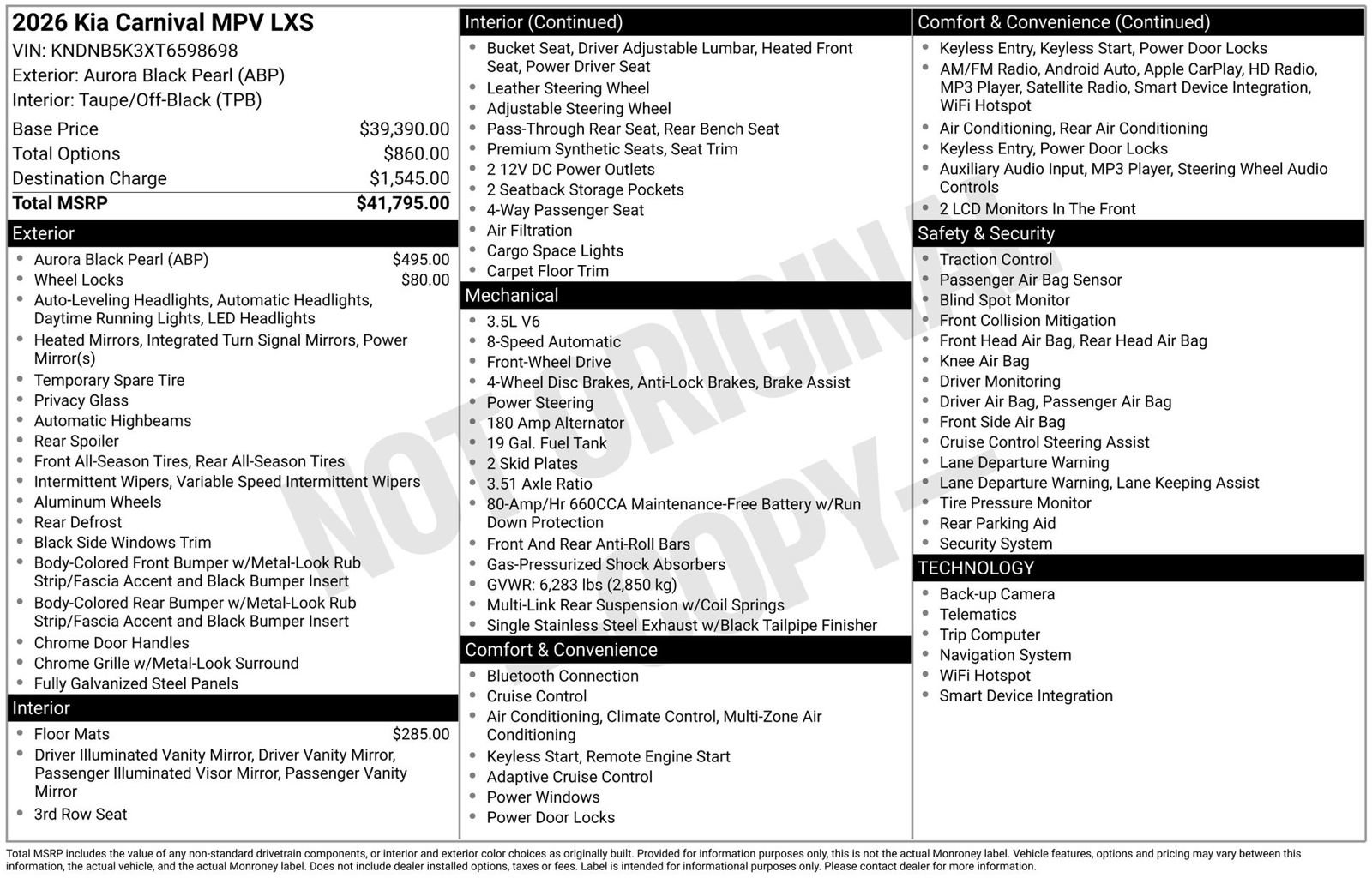 Used 2026 Kia Carnival FWD image 3