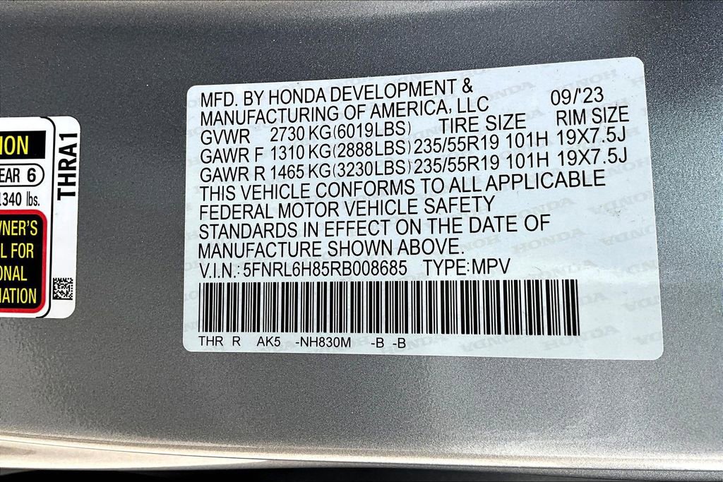 Certified 2024 Honda Odyssey Touring image 19