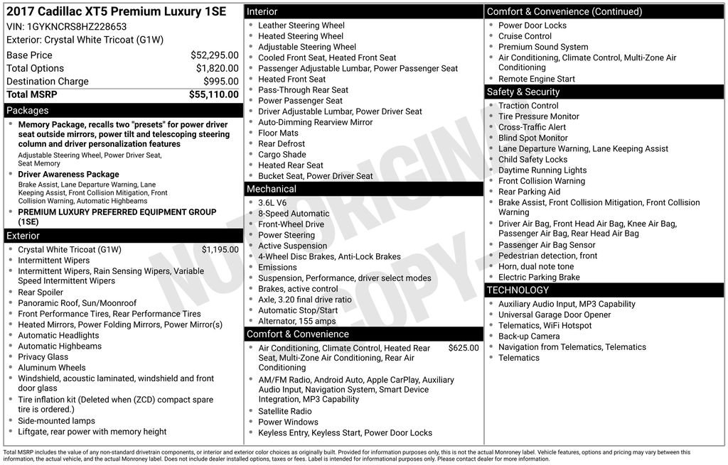 Used 2017 Cadillac XT5 Premium Luxury image 4