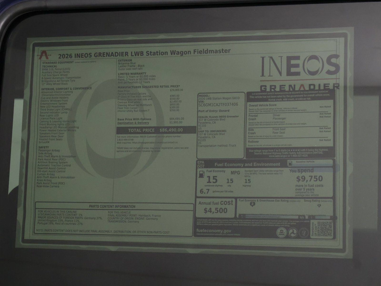 New 2026 INEOS Grenadier Station Wagon AWD/4WD image 23