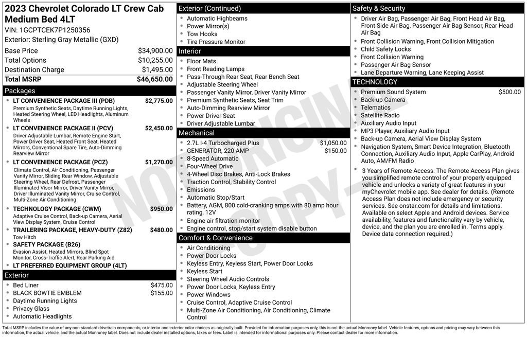 Used 2023 Chevrolet Colorado LT w/ LT Convenience Package III AWD/4WD image 31