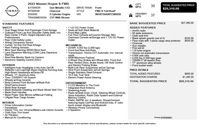 Used 2023 Nissan Rogue S image 3