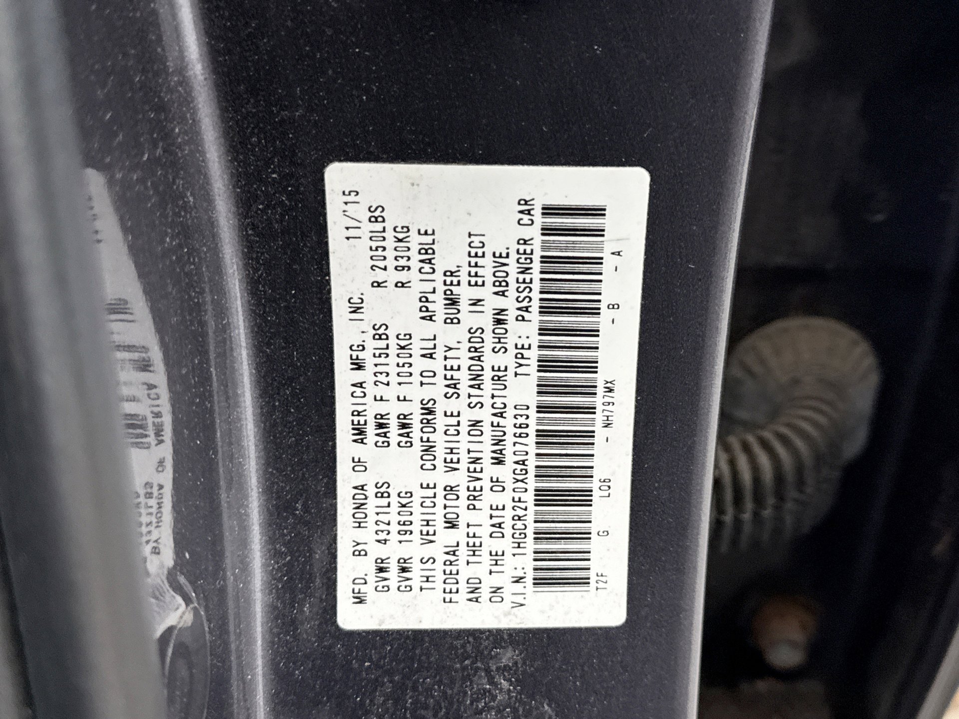 Used 2016 Honda Accord EX image 11